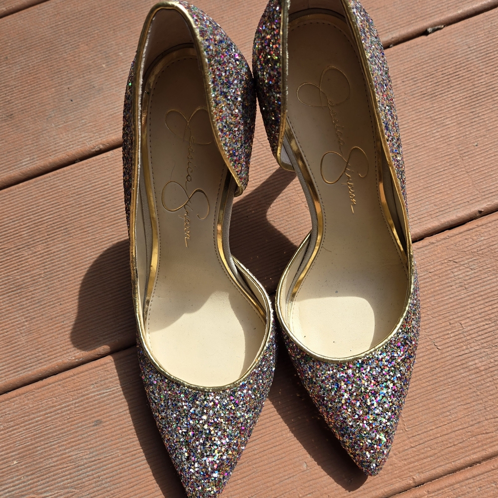 Jessica Simpson Glitter Pumps - Multicolor